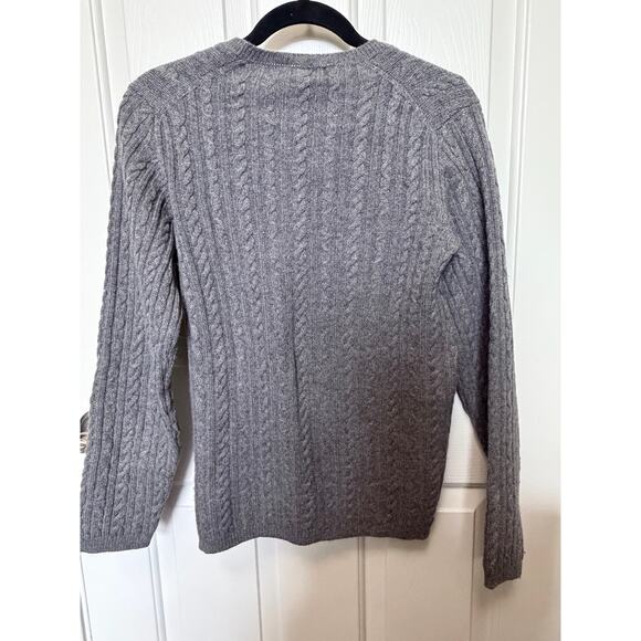 Brooks Brothers Italian Cashmere Cable Knit V-Neck Sweater – Women’s M - Picture 2 of 11